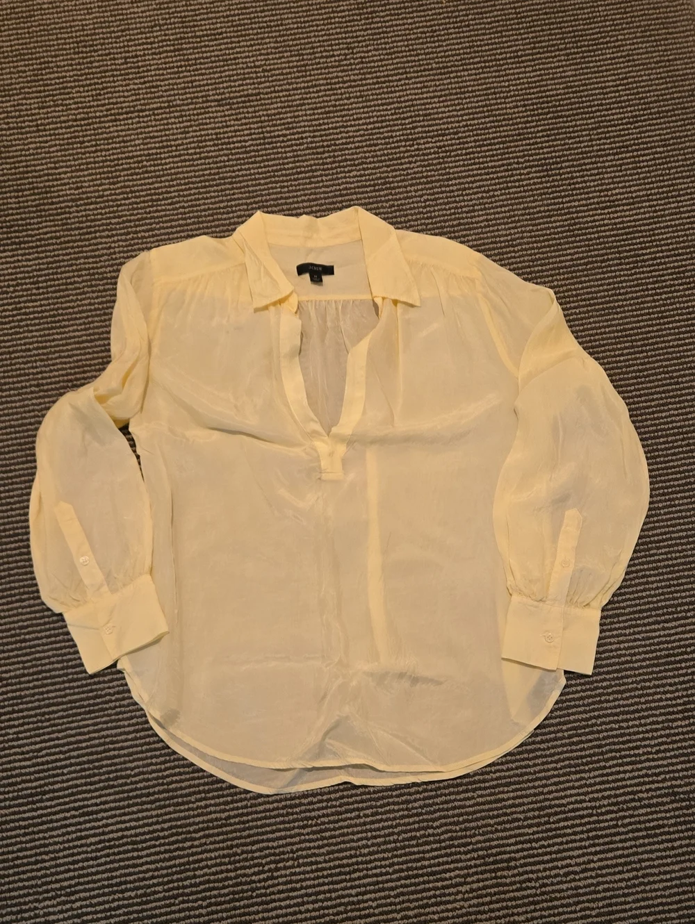 J.Crew Light Yellow Relaxed Button-Front Shirt